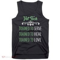 Vet Tech Trained To Serve Heal Love Tank Top thumb 0