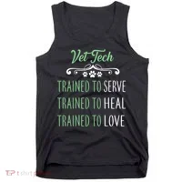 Vet Tech Trained To Serve Heal Love Tank Top thumb 0