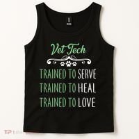 Vet Tech Trained To Serve Heal Love Tank Top thumb 2