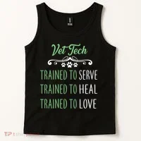 Vet Tech Trained To Serve Heal Love Tank Top thumb 2