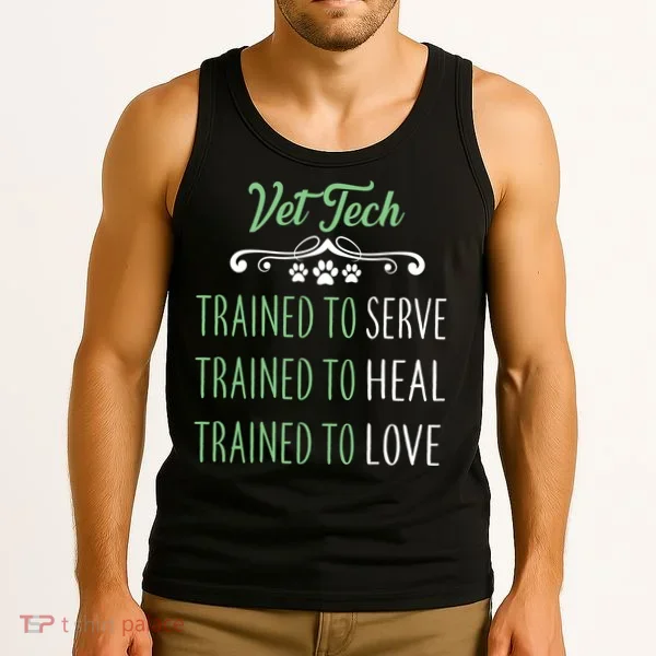 Vet Tech Trained To Serve Heal Love Tank Top