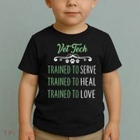 Vet Tech Trained To Serve Heal Love Toddler T-Shirt thumb 2