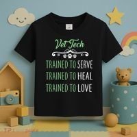 Vet Tech Trained To Serve Heal Love Toddler T-Shirt thumb 3