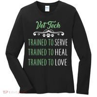 Vet Tech Trained To Serve Heal Love Women's Long Sleeve Shirt thumb 0