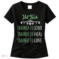 Vet Tech Trained To Serve Heal Love Women's T-Shirt thumb 0