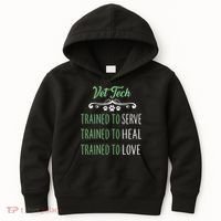 Vet Tech Trained To Serve Heal Love Kids Hoodie thumb 0
