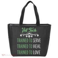 Vet Tech Trained To Serve Heal Love Tote Bag thumb 0