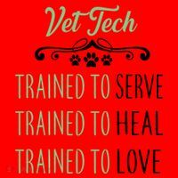 Vet Tech Trained To Serve Heal Love Santa Hat thumb 1