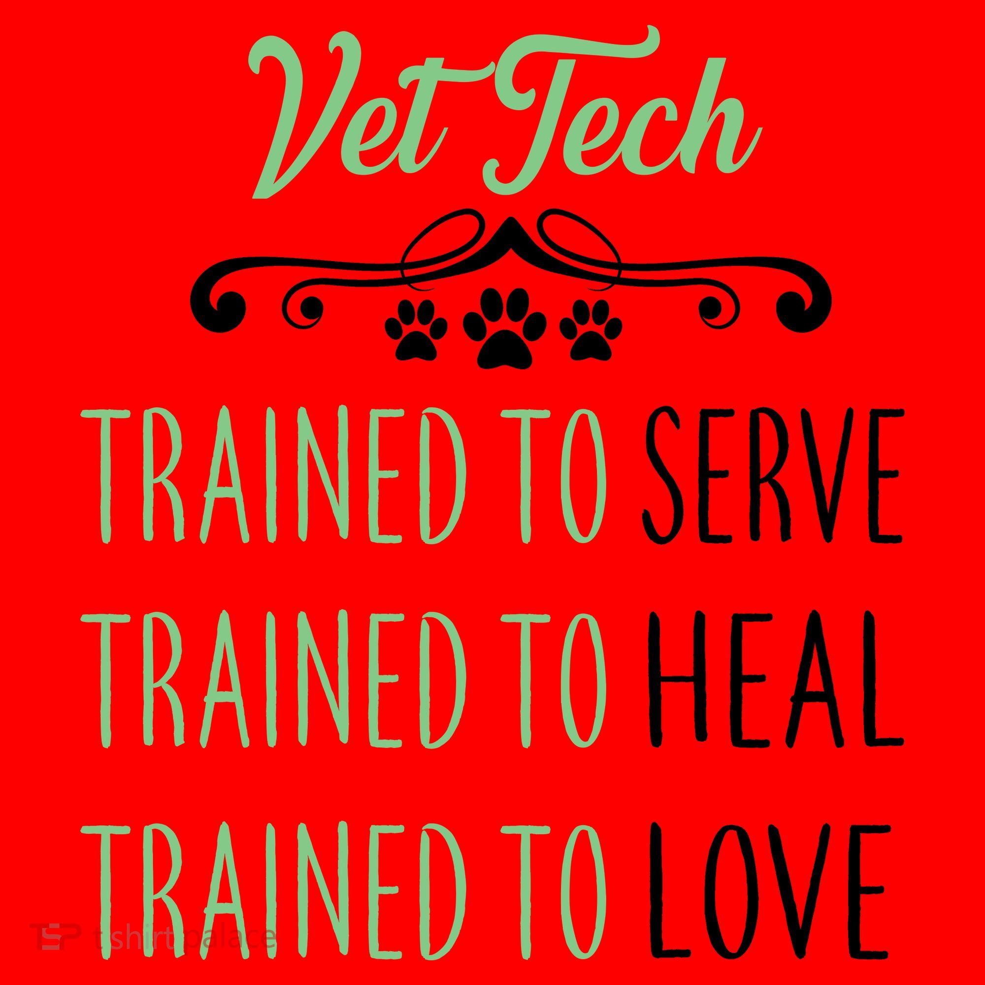 Vet Tech Trained To Serve Heal Love Santa Hat