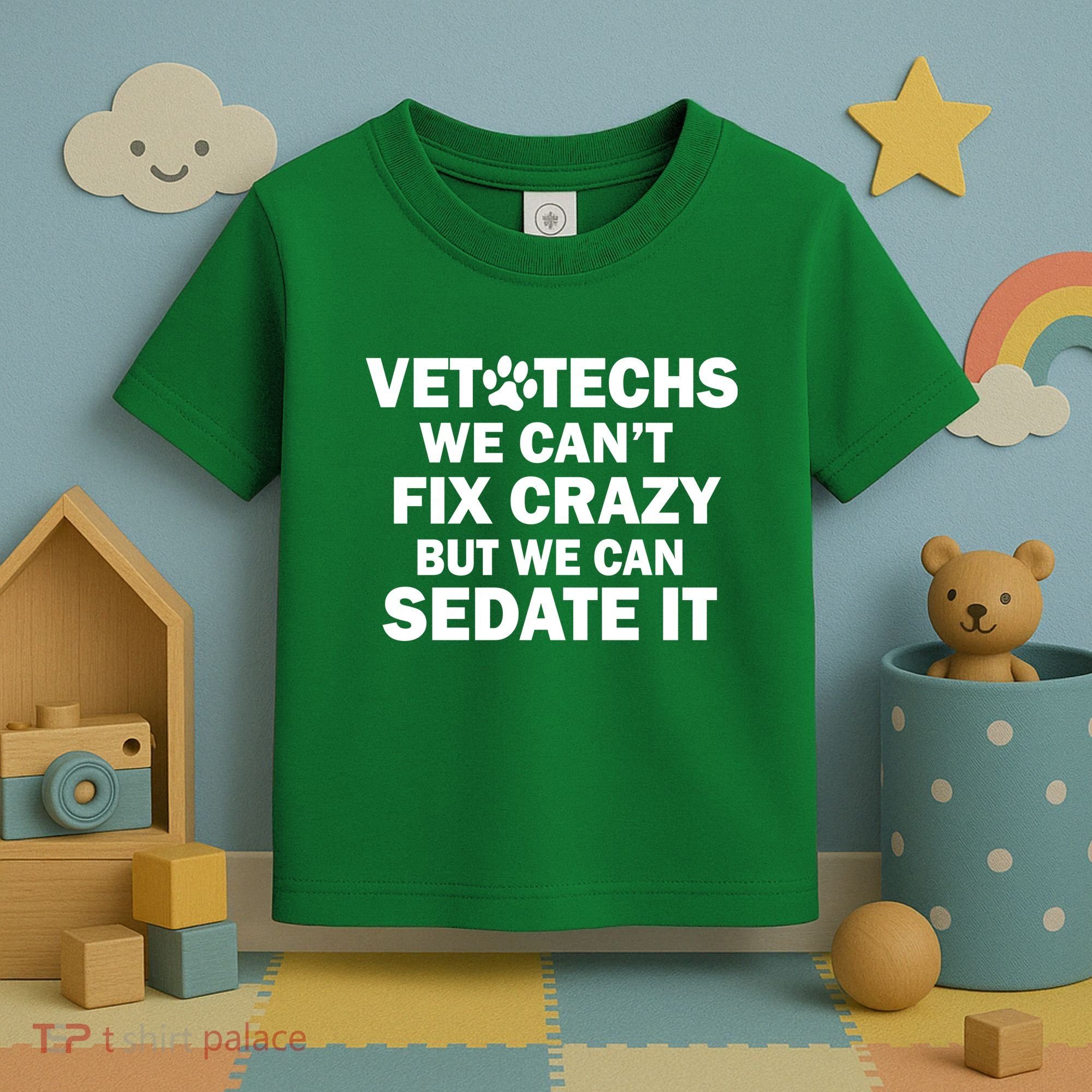 Vet Techs We Can't Fix Crazy But Can Sedate It Toddler T-Shirt