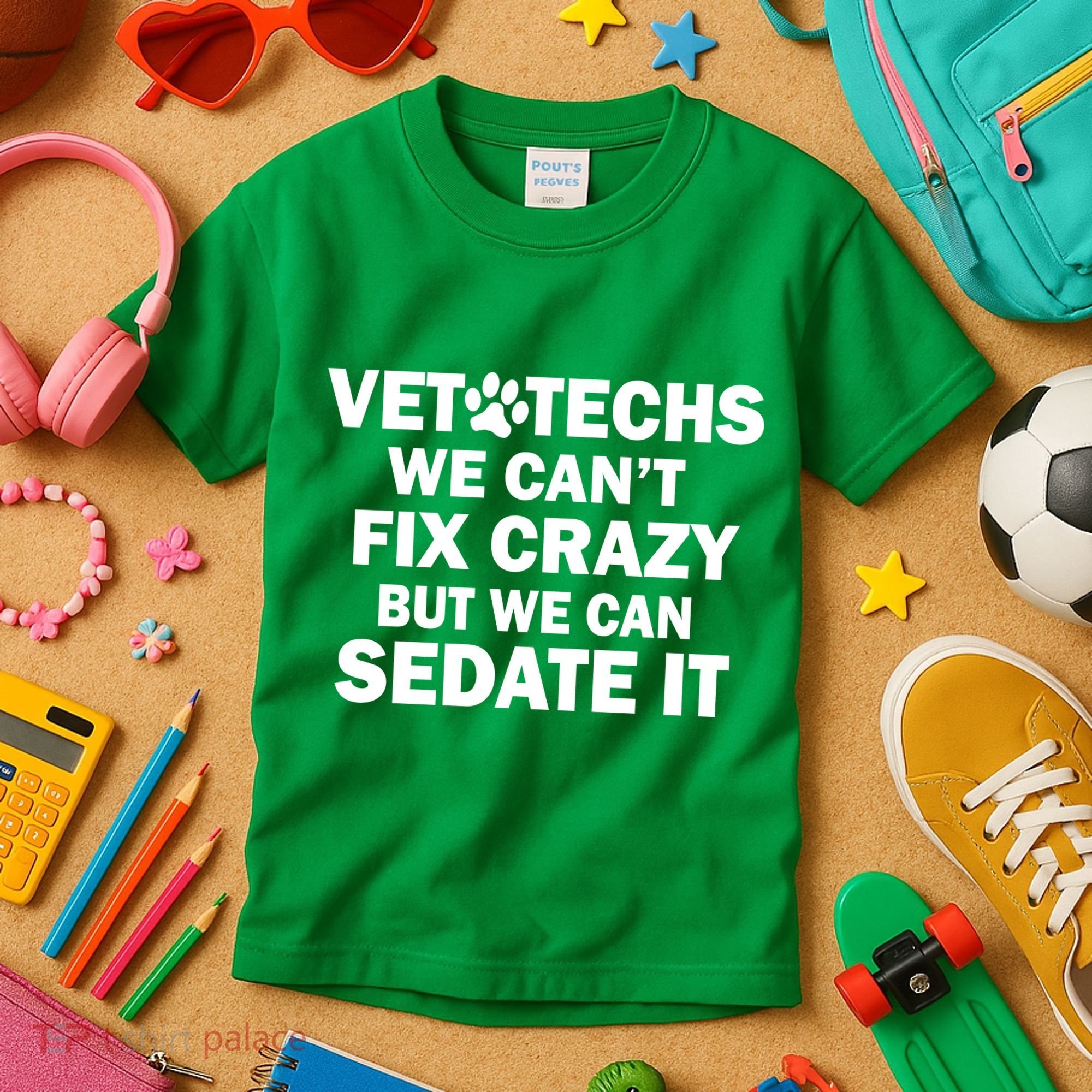 Vet Techs We Can't Fix Crazy But Can Sedate It Kids T-Shirt