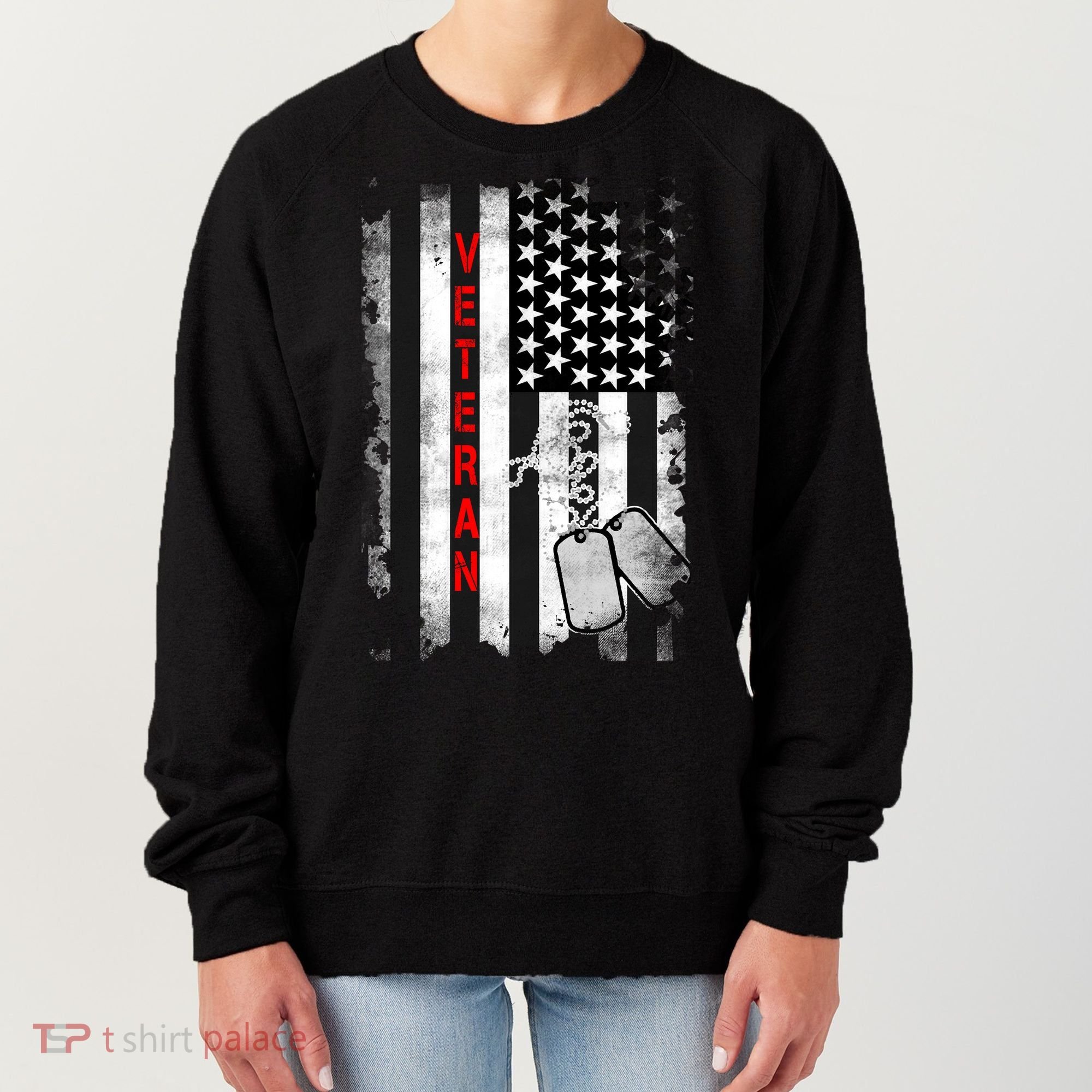 Veteran American Flag Women's Sweatshirt
