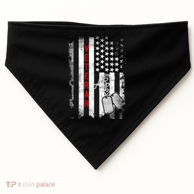 Veteran American Flag USA-Made Doggie Bandana