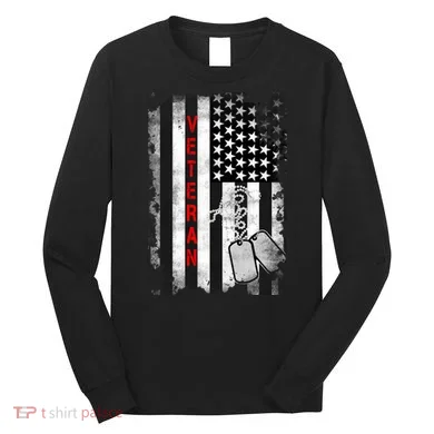Veteran American Flag Long Sleeve Shirt