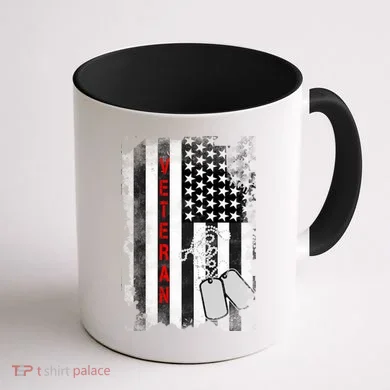 Veteran American Flag Coffee Mug back