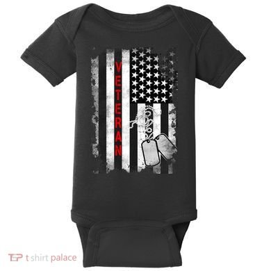 Veteran American Flag Baby Bodysuit