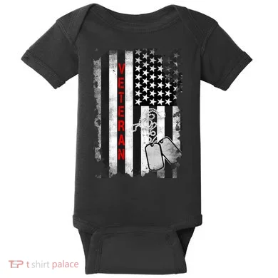 Veteran American Flag Baby Bodysuit