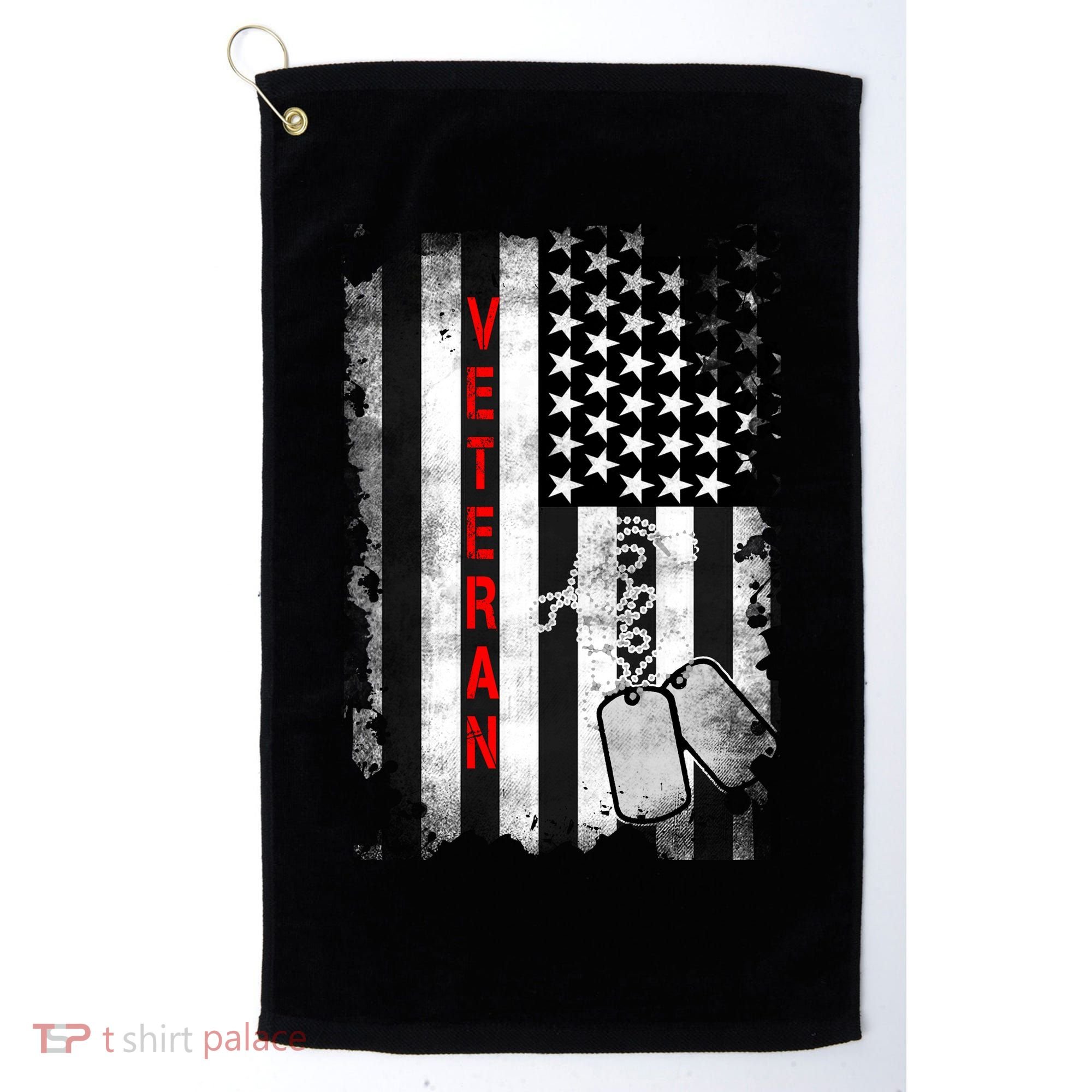 Veteran American Flag Golf Towel