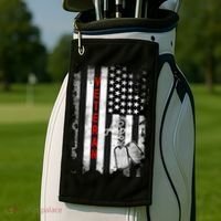 Veteran American Flag Golf Towel thumb 2