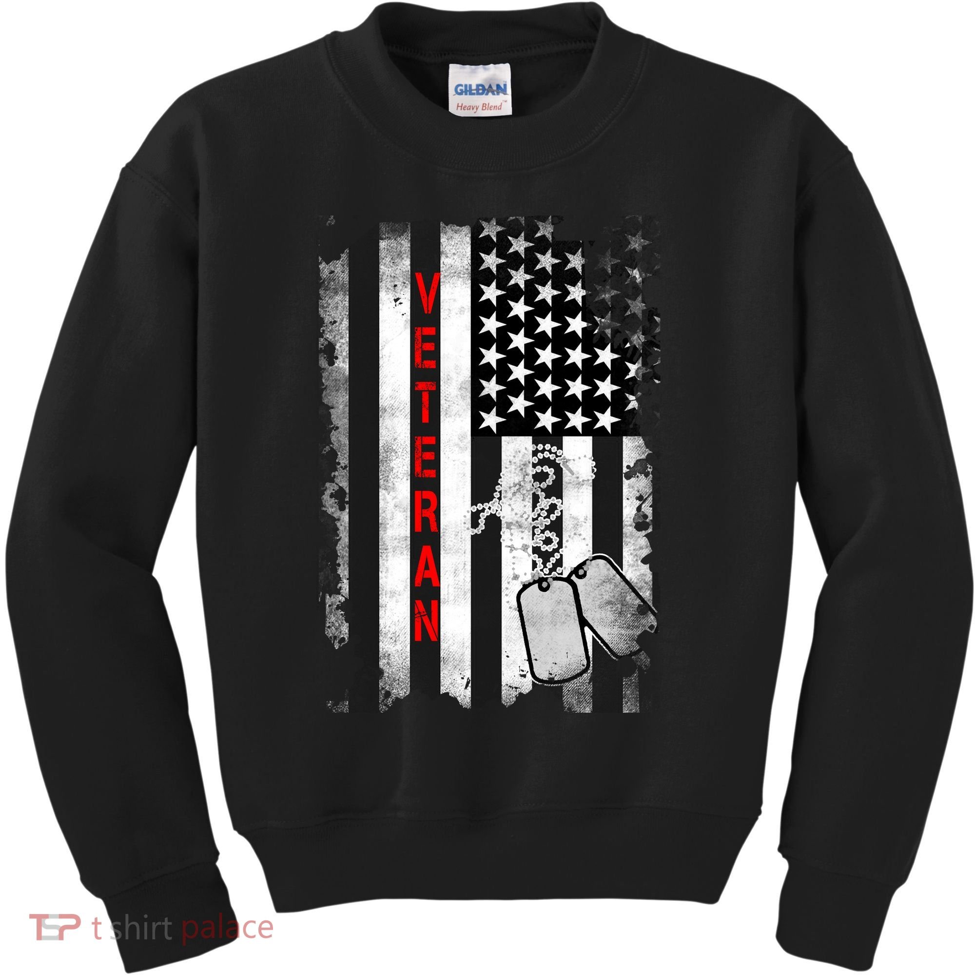 Veteran American Flag Kids Sweatshirt