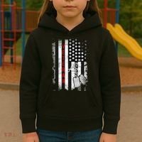 Veteran American Flag Kids Hoodie thumb 3