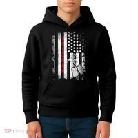 Veteran American Flag Kids Hoodie thumb 4