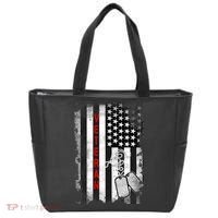 Veteran American Flag Tote Bag thumb 0