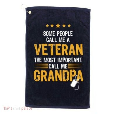 Veteran Grandpa Golf Towel