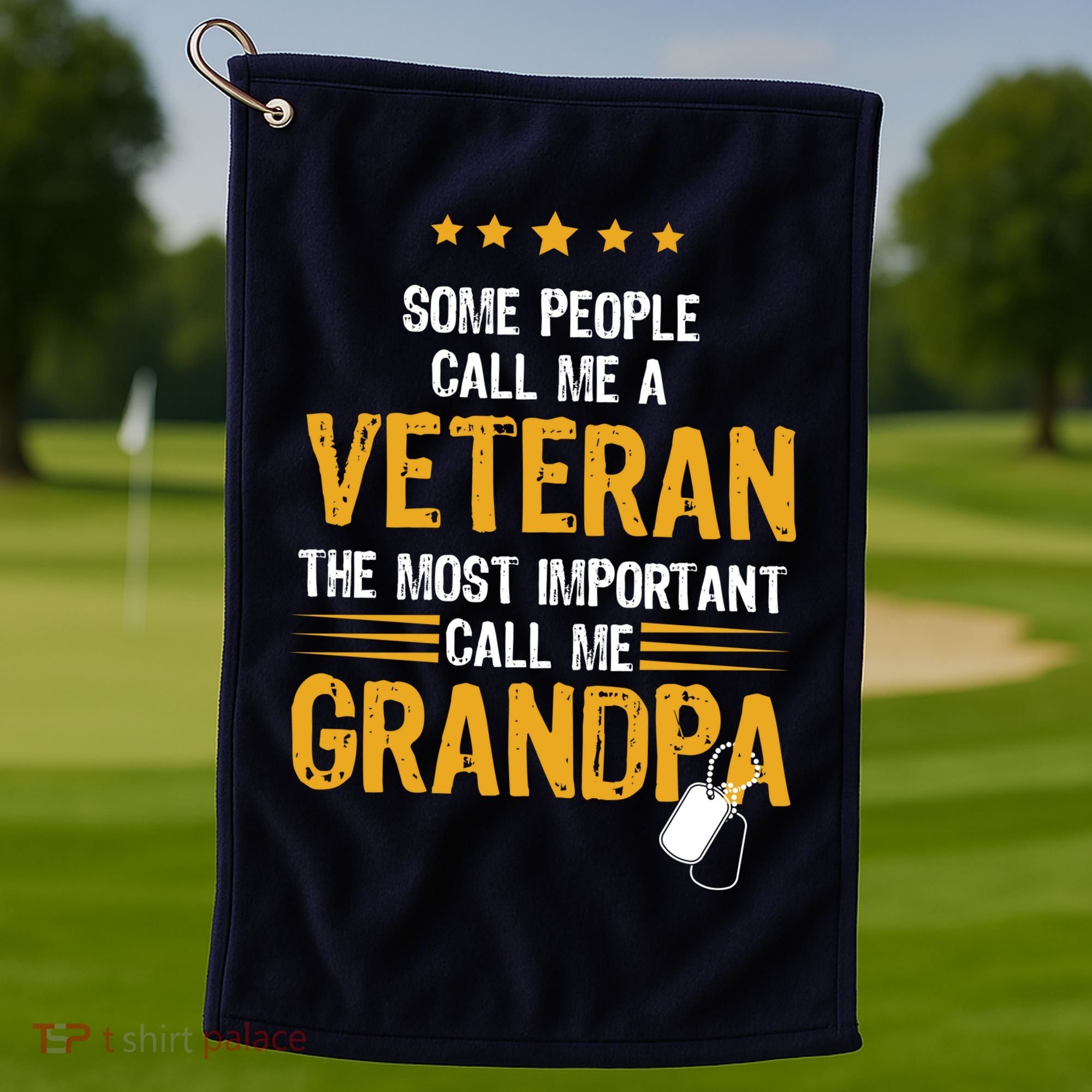 Veteran Grandpa Golf Towel