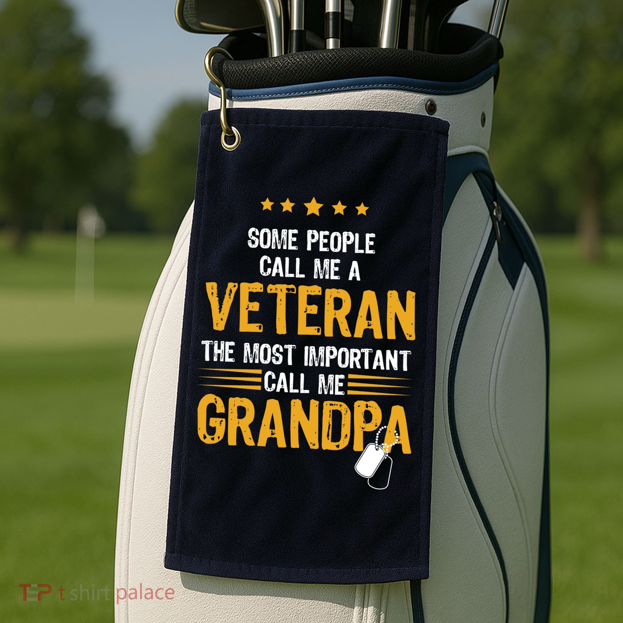 Veteran Grandpa Golf Towel