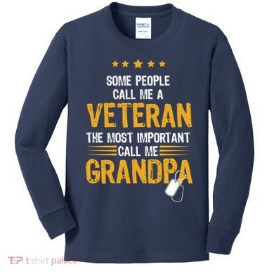 Veteran Grandpa Kids Long Sleeve Shirt