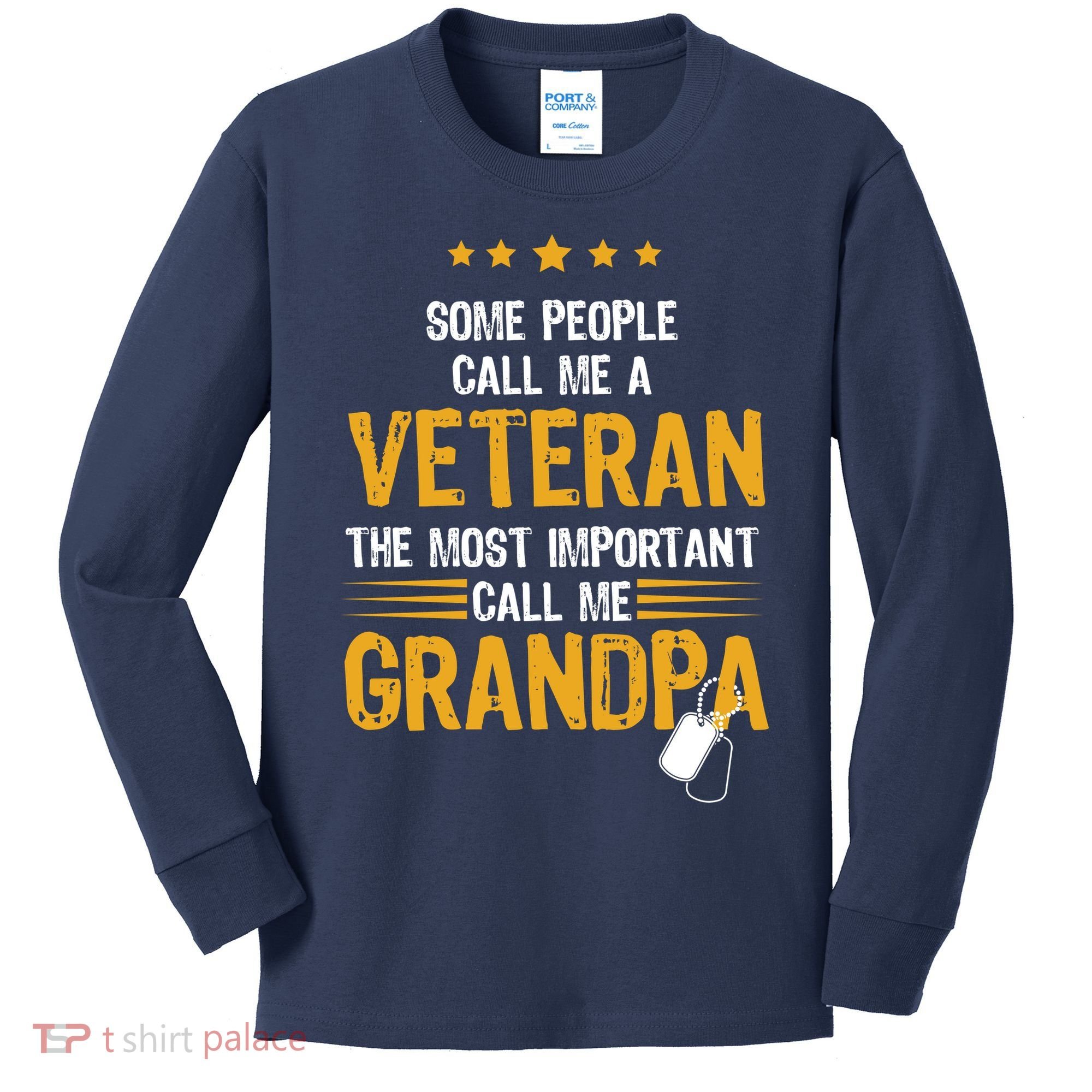 Veteran Grandpa Kids Long Sleeve Shirt