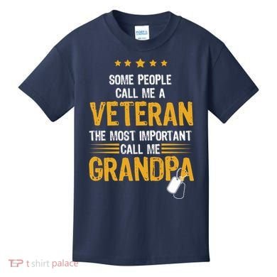 Veteran Grandpa Kids T-Shirt
