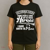 Veteran Mom Gave Birth To My Hero T-Shirt thumb 4