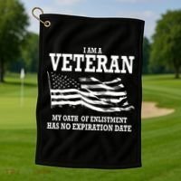 Veteran My Oath Of Enlistment Has No Expiration Date Golf Towel thumb 1