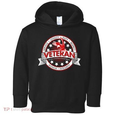 Veteran Price Of Freedom Emblem Toddler Hoodie