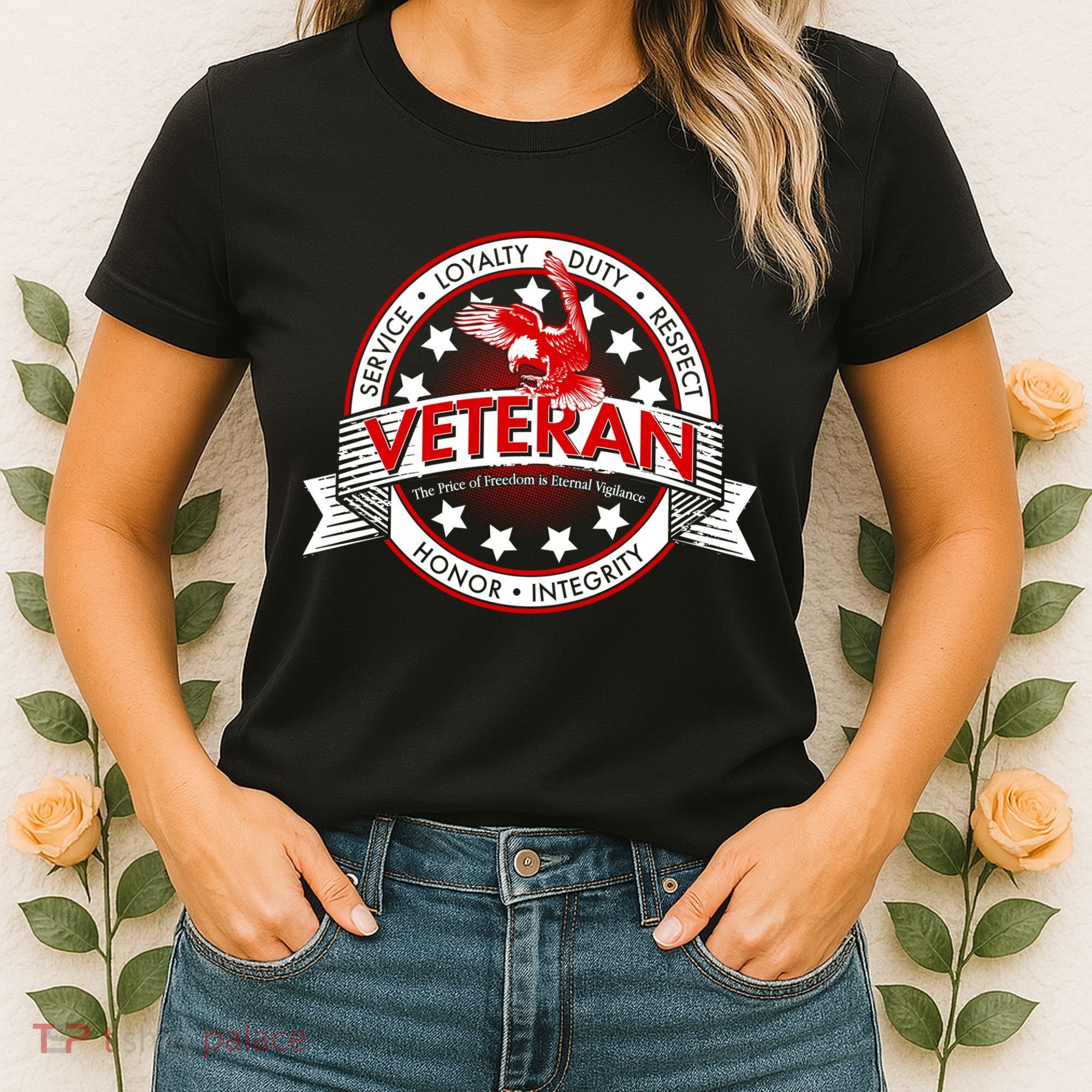 Veteran Price Of Freedom Emblem Women's T-Shirt