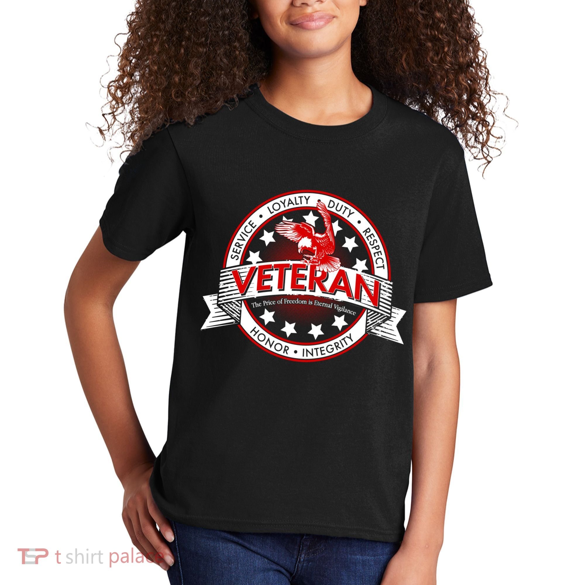 Veteran Price Of Freedom Emblem Kids T-Shirt