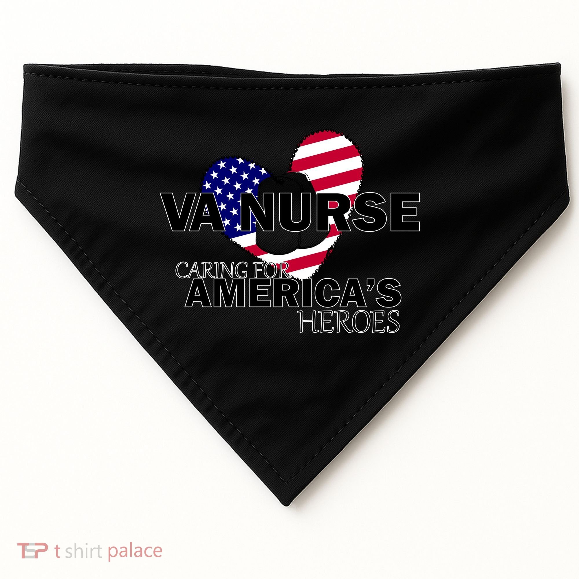 Veteran VA Nurse Caring For America's Heroes USA-Made Doggie Bandana