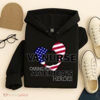 Veteran VA Nurse Caring For America's Heroes Hoodie thumb 4