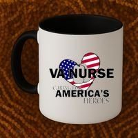 Veteran VA Nurse Caring For America's Heroes Coffee Mug thumb 2