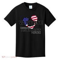 Veteran VA Nurse Caring For America's Heroes Kids T-Shirt thumb 0