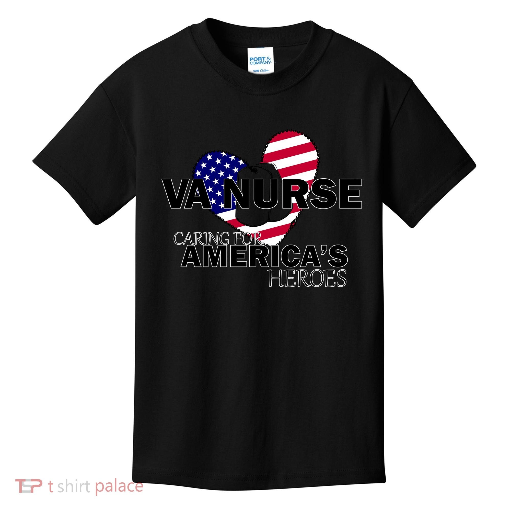 Veteran VA Nurse Caring For America's Heroes Kids T-Shirt