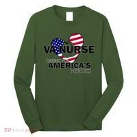 Veteran VA Nurse Caring For America's Heroes Long Sleeve Shirt thumb 0