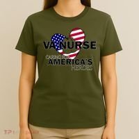 Veteran VA Nurse Caring For America's Heroes T-Shirt thumb 4