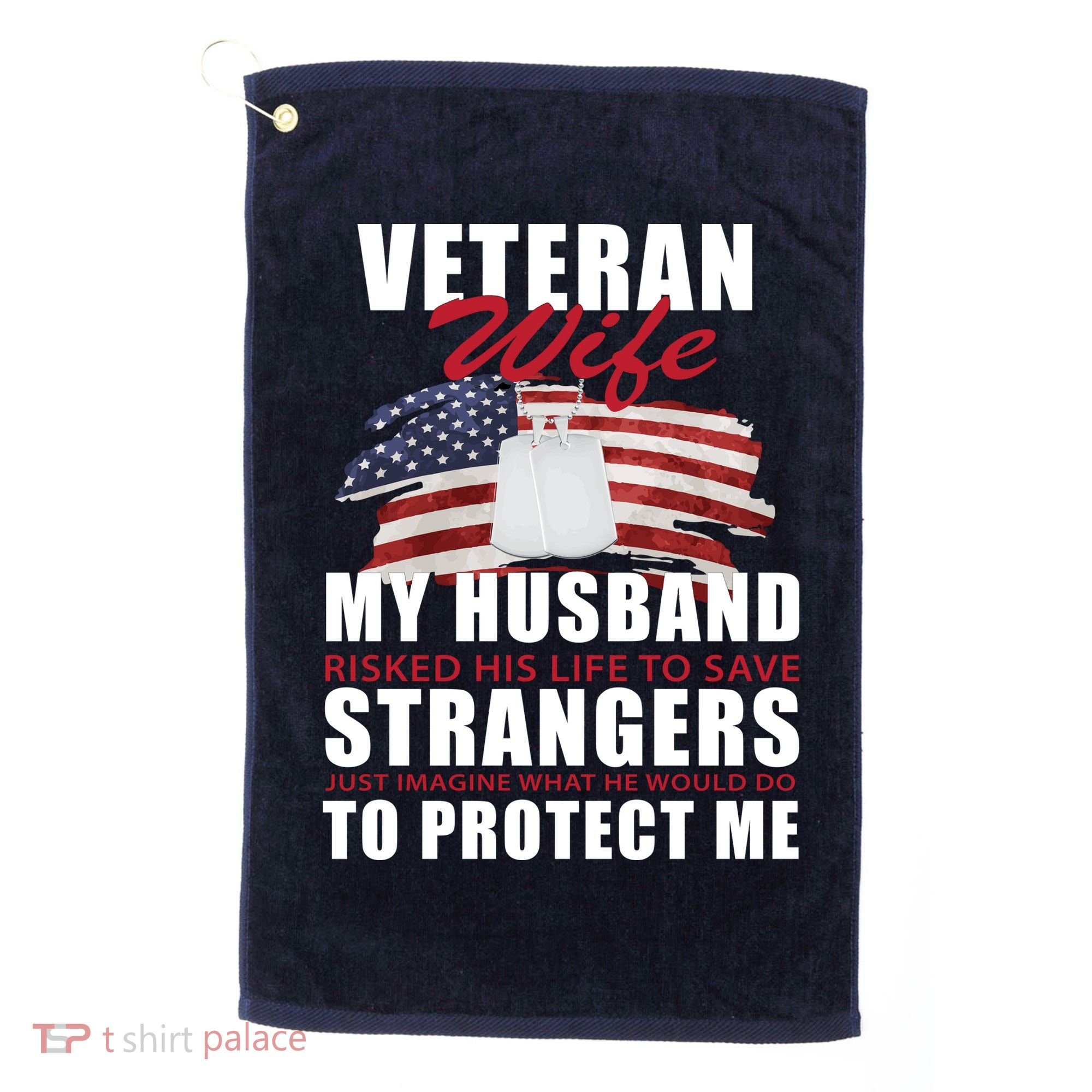 Veteran Wife Golf Towel