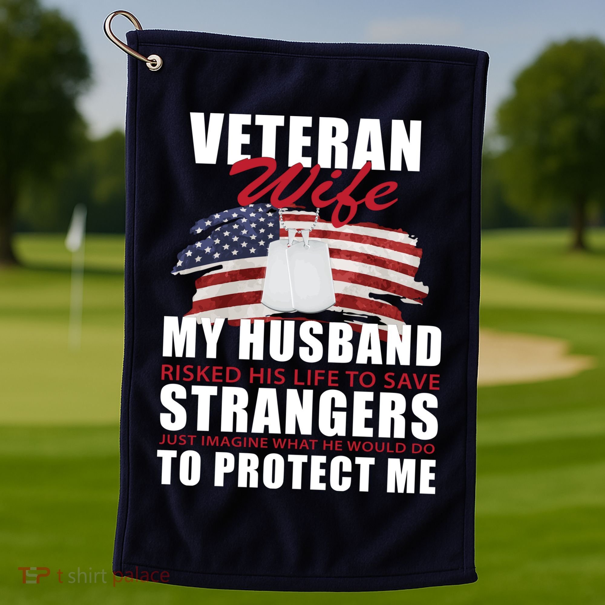 Veteran Wife Golf Towel