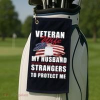 Veteran Wife Golf Towel thumb 2