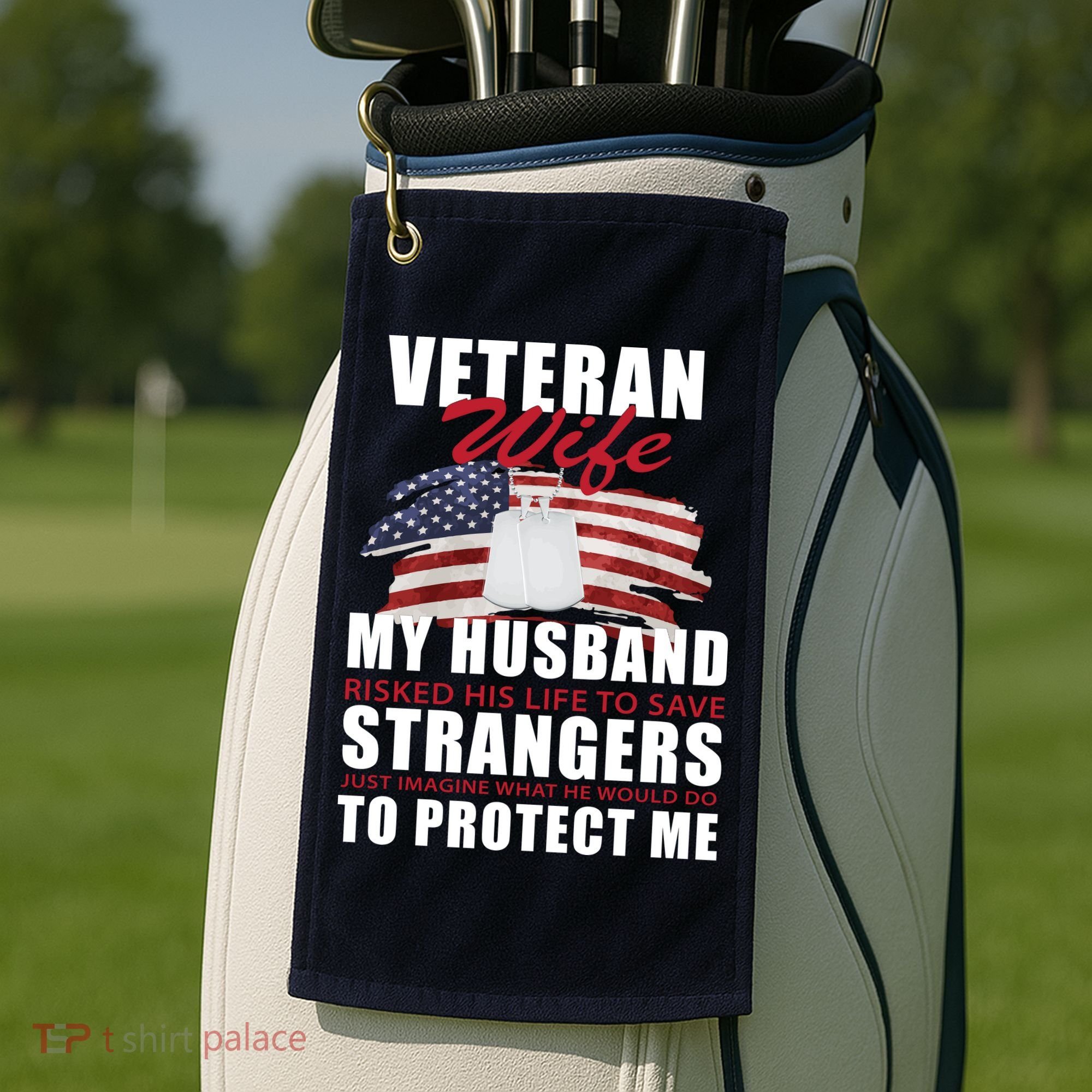 Veteran Wife Golf Towel