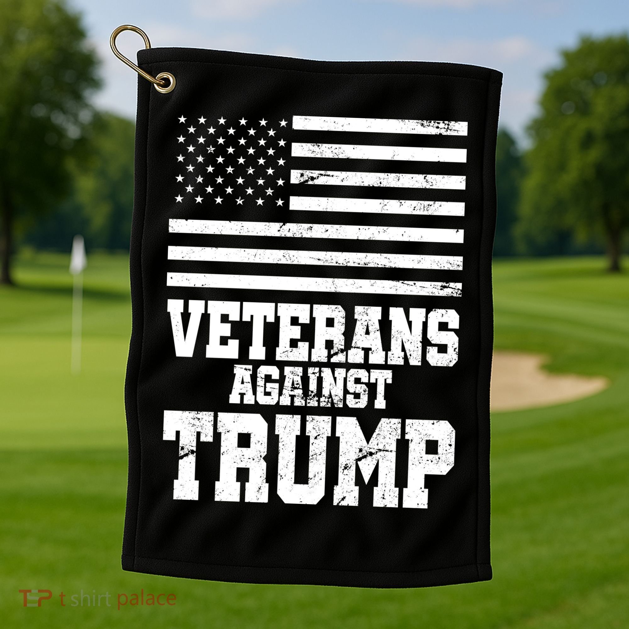 Veterans Against Trump Golf Towel